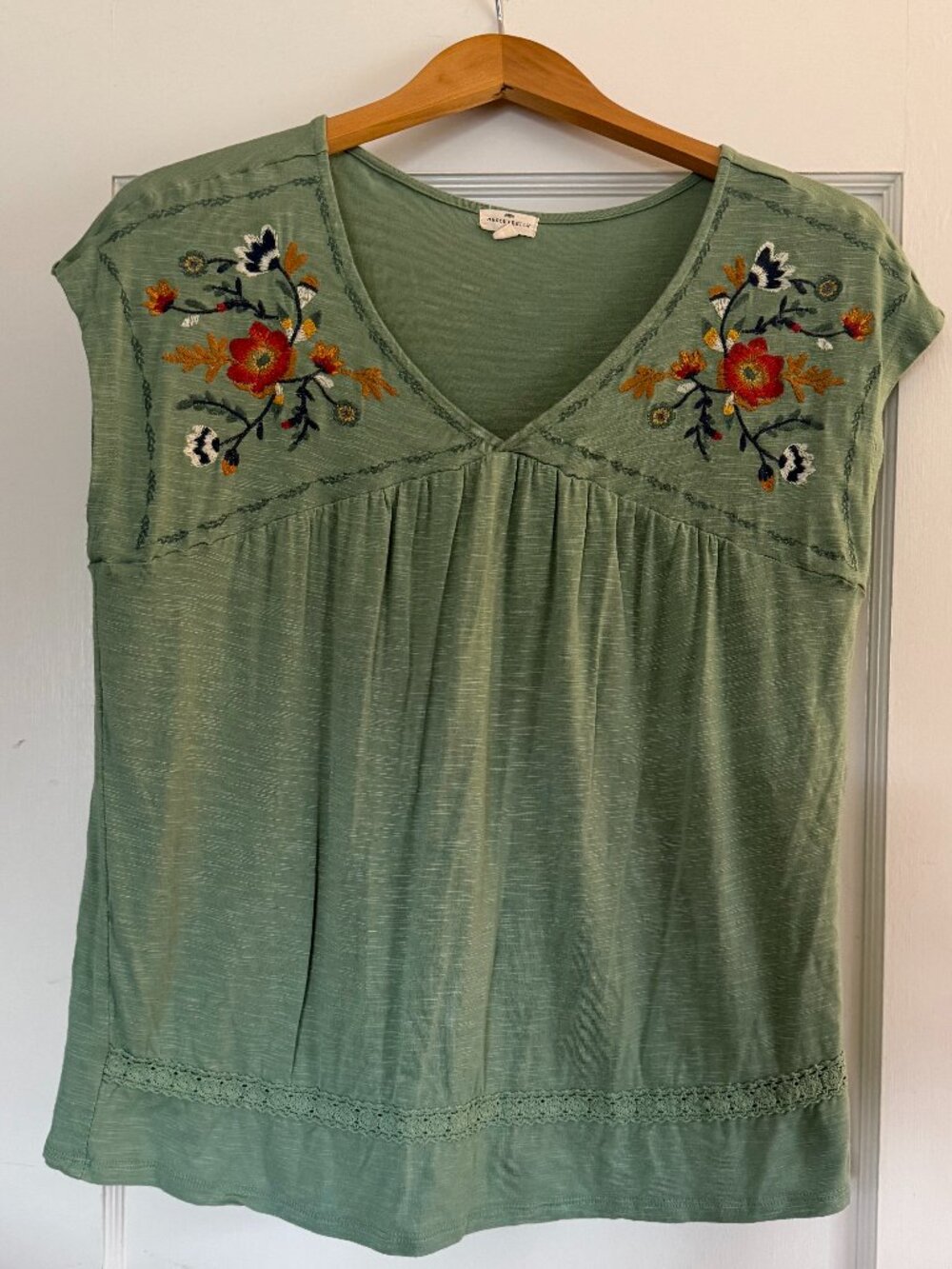 Embroidered Knit Top